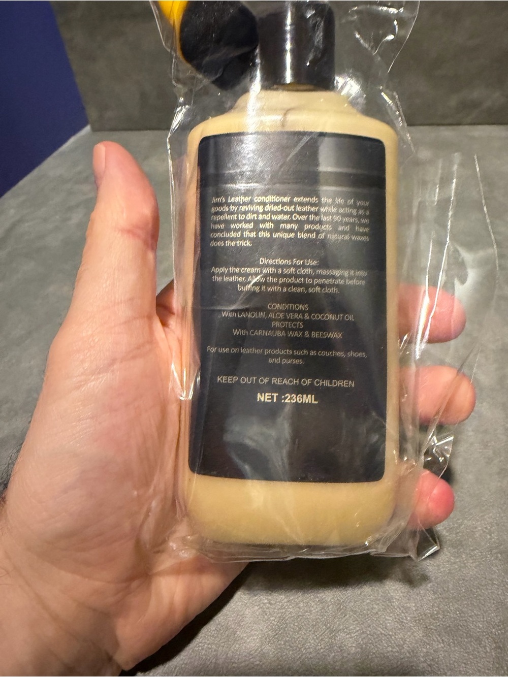 Large 8 oz. Jim's Juice Leather Conditioner - New in Sealed Wrapper - Picture 2 of 5